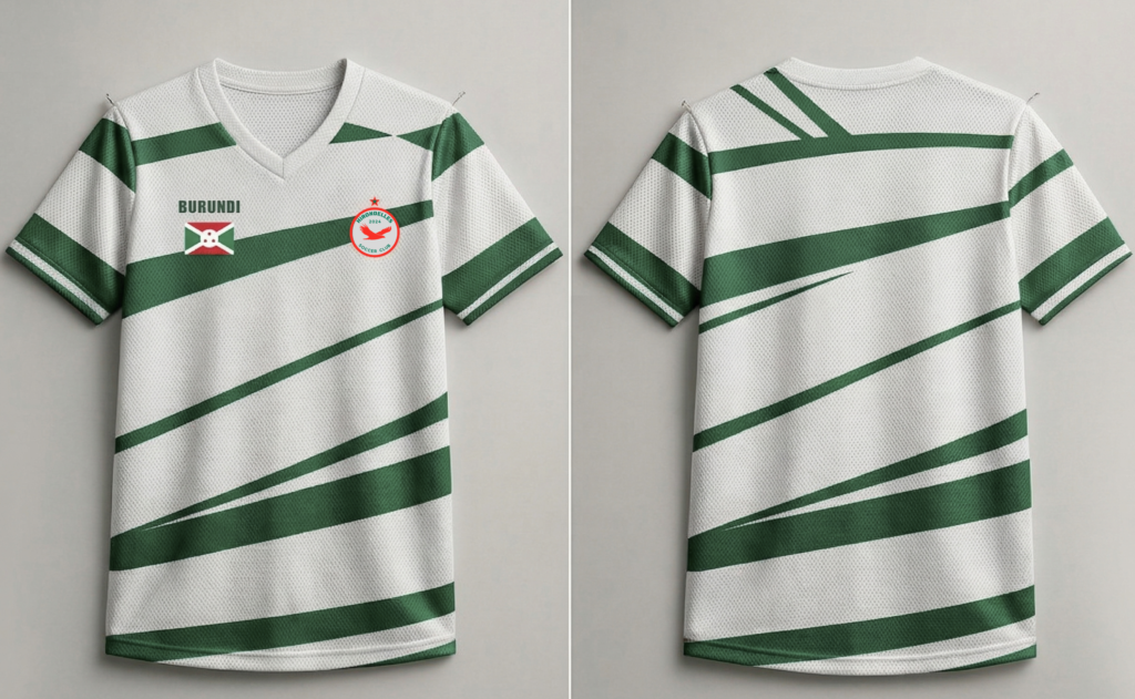 burundi cangato white and green jersey